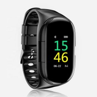 Popular 2 in 1 magnetic charging smart watch bracelet with wireless earbuds earphone for sports